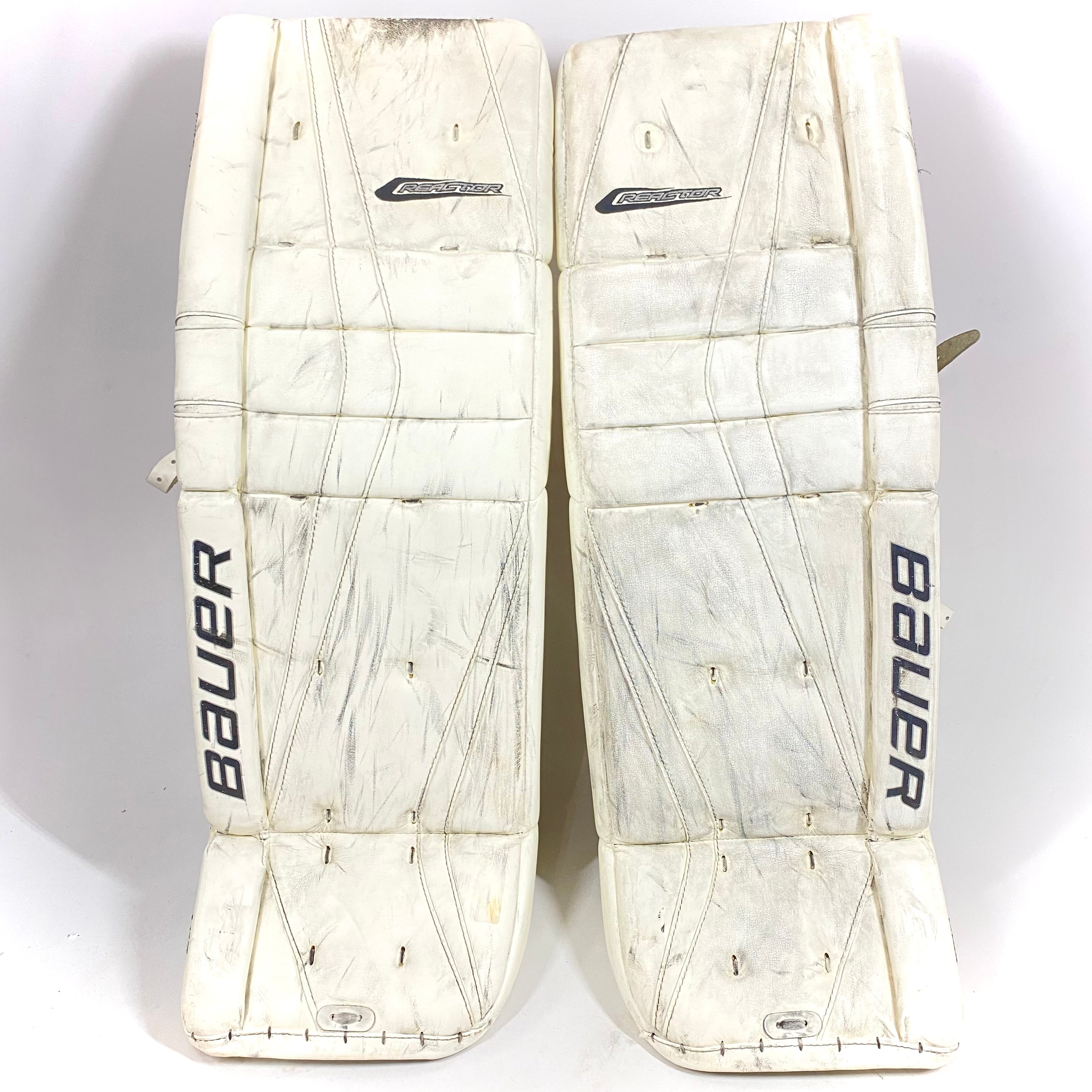 Bauer Reactor 9000 - Jambières de gardien Pro Stock d'occasion (blanches)